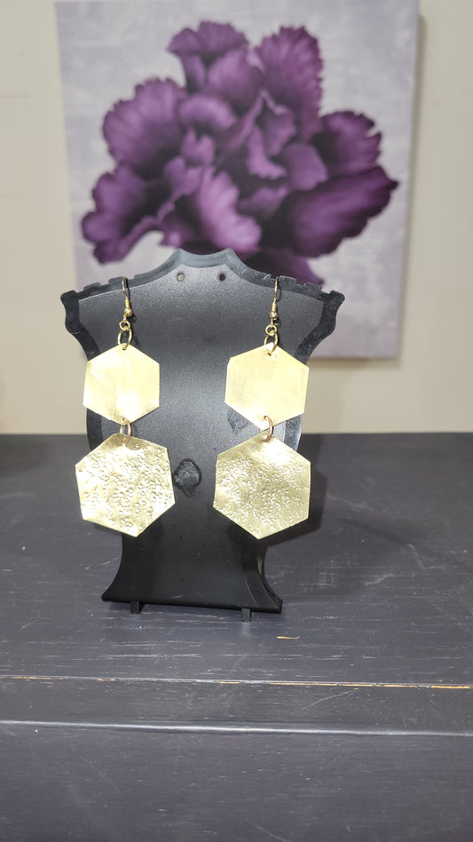 Hexigon earrings