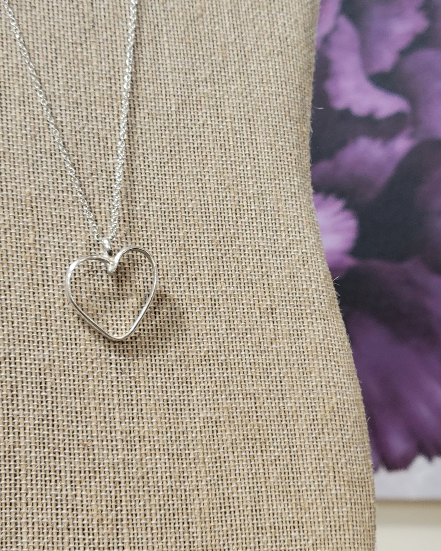 Silver heart pendant