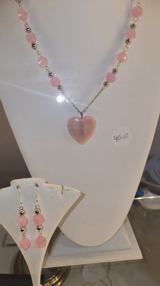 Rose quartz set