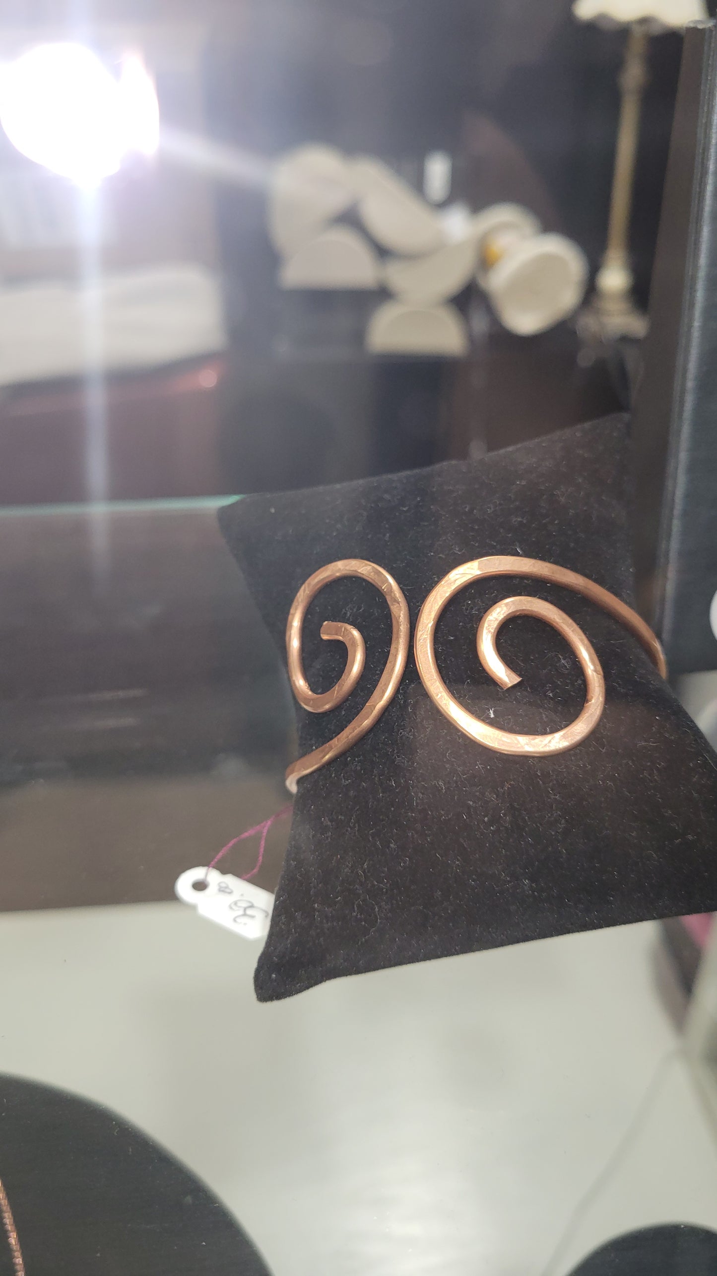 Copper swirl bracelet