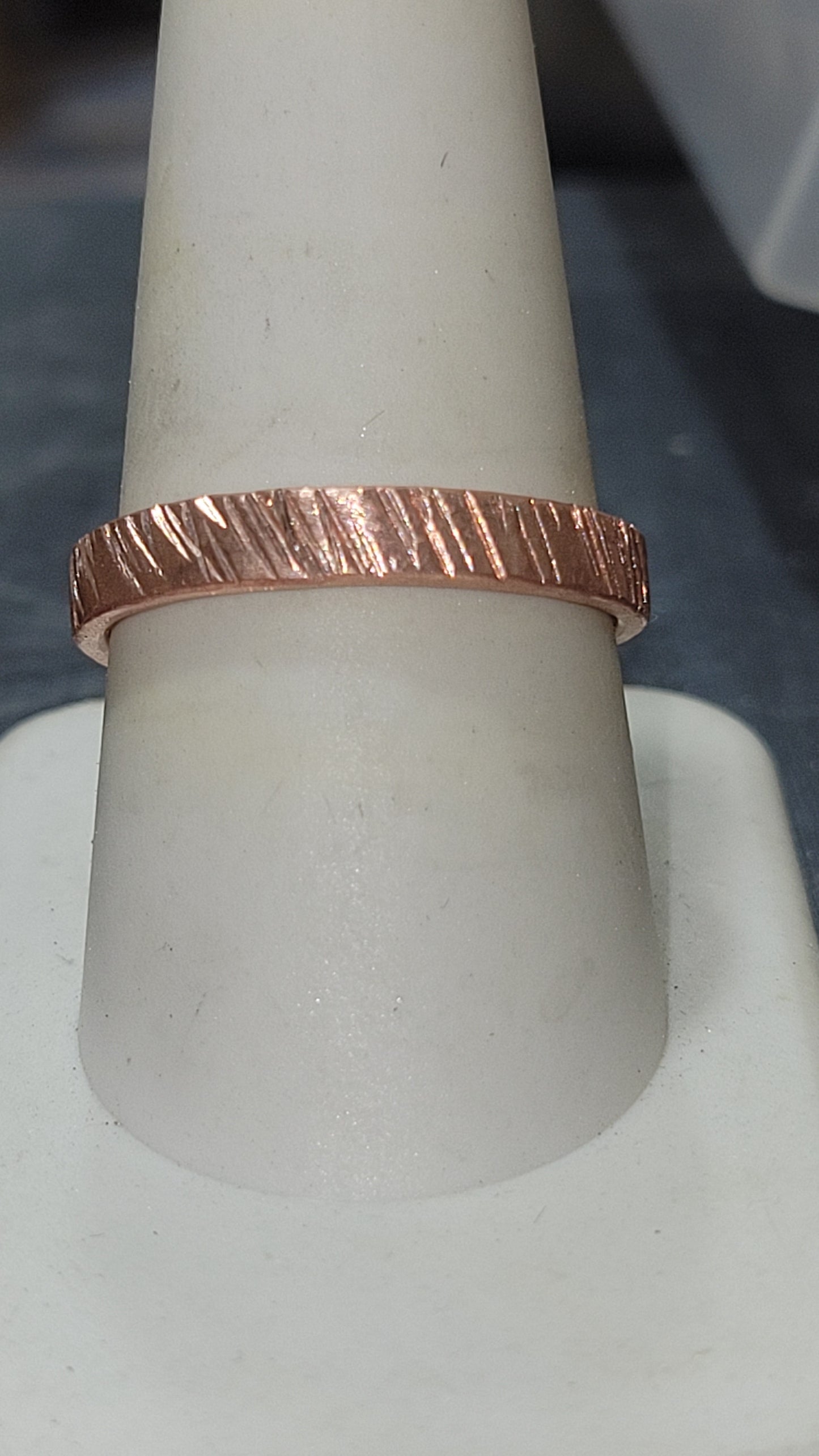 Copper hammered ring