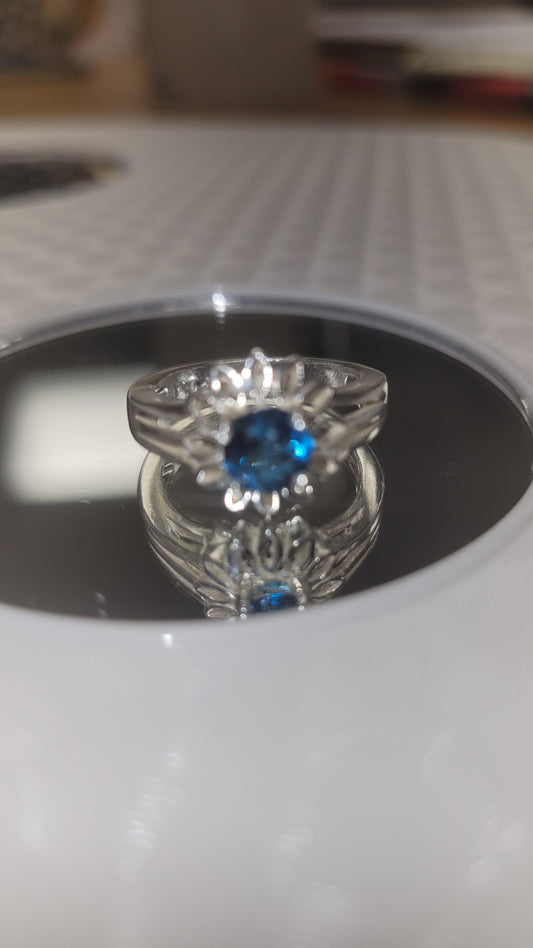 Blue topaz ring